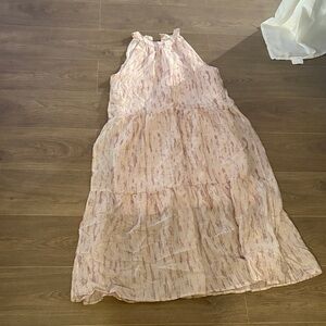 Pink Sleeveless Maxi Dress